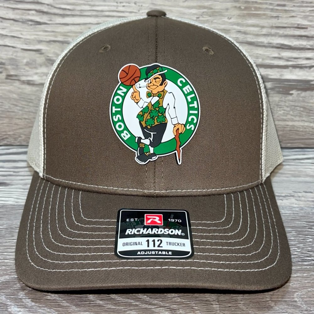 Boston Celtics 3D Snapback Trucker Hat- Chocolate Chip/ Birch